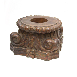 Świecznik z drewna egzotycznego Rzeźbiony XL